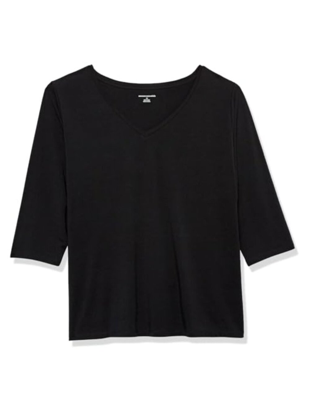 Women's Plus 3/4 Sleeve V-Neck T-Shirt Cotton Modal Jersey